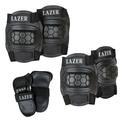 LAZER 3-in-1 Protective Pad Set in Mesh Bag (Black Small)