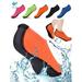 Deago Water Sports Skin Socks Beach Swim Barefoot Shoes Quick-Dry Aqua Yoga Socks Slip on For Women Men Kids Orange Extra Large