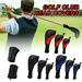 3pcs Long Neck Golf Club Head Covers Wood Driver Protect Headcover Number Tag Fairway Golf Putter Cover Headcovers Accessories