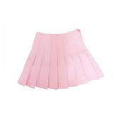 Women Girl Tennis Skirt Pink High Waist Plaid Skater Flared Pleated Mini Dress M Midnight