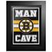 Boston Bruins 12 x 16 Man Cave Framed Artwork