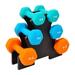 BalanceFrom Fitness Neoprene Coated Dumbbell Set w/ Stand 3 5 and 8Lbs