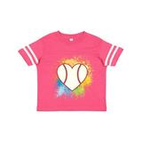 Inktastic Baseball Sports Heart Girls Toddler T-Shirt