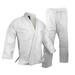 Double Weave BJJ Gi Kimono 100% cotton Preshrunk Jiu Jitsu White Uniform set 500G Gi