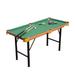 Soozier 55 In. Portable Folding Billiards Table Game Pool Table for Kids Adults With Cues Ball Rack Brush Chalk