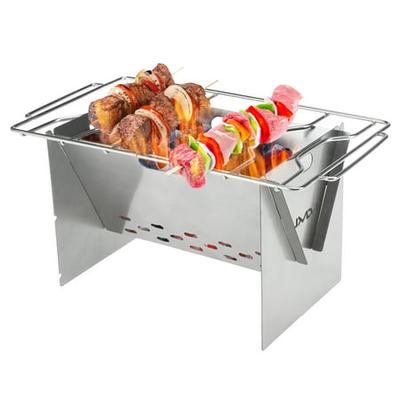 Outdoor camping Portable Folding Stainless Steel Wood Burning Stove &Grill Plate