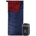 REDCAMP Cotton Flannel Sleeping Bag for Camping Backpacking Adults Cold Weather Envelope Sleeping Bags Red 3lbs Filling