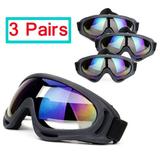 SAYFUT 3 Pairs Ski Goggles Skate Glasses Over Glasses Winter Snow Outdoor Sports Skiing Snowboard Goggles with Anti-Fog 100% UV Helmet Compatibility for Unisex Women Men