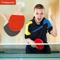 GIXUSIL Ping Pong Paddle Set -Professional Table Tennis Paddles Table Tennis Rackets & Game Accessories Includes 2 Player Rackets 3Professional Table Tennis Balls for Indoor-Outdoor Play(Black/Red)