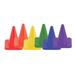 Champion Sports 6 High Visibility Flexible Vinyl Cone Set 6 Assorted Color Cones