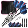 Viper Sidewinder Tungsten Steel Tip Darts 23 Grams and Casemaster Deluxe Pink Nylon Dart Case