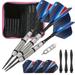 Viper Sidewinder Tungsten Steel Tip Darts 23 Grams and Casemaster Deluxe Pink Nylon Dart Case