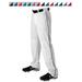 Alleson Athletic 1346220 Adult Alleson Baseball Pant with Braid White & Black - Small