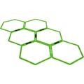 Yes4All Hexagon Agility Rings With Carrying Bag 6 Rings Green Neon