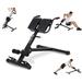 X Factor Adjustable Ab Back Core Strength Exercise Fitness Hyper Extension Roman Chair Exercise Bench Abdominal Strength Training Workout Home Gym