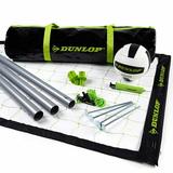 Dunlop 32-ft Outdoor Official Size Volleyball Set and Carrying Bag 2 inch Metal Telescoping Poles