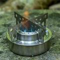 Outdoor Alcohol Stove & Rack Combo Set Mini Portable Alcohol Stove with Cross Stand Stove Rack Support Stand