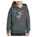 IWPF - Big Girls Hoodies and Sweatshirts - American Flag Eagle USA