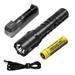 Combo: Nitecore P20 V2 Tactical LED Flashlight - CREE XP-L2 V6 - 1100 Lumens w/NL189 Battery UI1 Charger +Free Eco-Sensa USB Cord