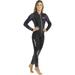 Cressi Women s Bahia Flex 2.5mm Front Zip Neoprene Full Wetsuit (Black/Lilac Large)