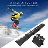 Kozart Ski Bag and Ski Boot Bag Combo - Ski Bags for Air Travel - Unpadded Snow Ski Bags Fit Skis Up to 200cm for Men Women Adults and Children