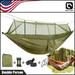 IClover 2 Persons Camping Hammock Portable Cot with Mosquito Net for Relaxation Traveling Outside Leisure