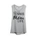 Thread Tank Livin That Tennis Mom Life Women s Fashion Sleeveless Muscle Tank Top Sport Grey X-Large