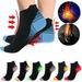 1 2 3 6 Pairs Low Cut Compression Running Socks Sport Compression Ankle Socks-Athletic Fit