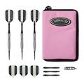 Viper Sinister Tungsten Steel Tip Darts 24 Grams and Casemaster Select Pink Nylon Dart Case