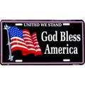 212 Main 2493 6 x 12 in. United We Stand - God Bless America License Plate