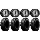 MSA Brute Beadlock 14 ATV Wheels 28 Carnivore Tires Sportsman 550 850 1000