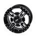 4/156 Tusk Beartooth Wheel 12x7 4.0 + 3.0 Machined/Black For YAMAHA YFZ 450 2004-2009 2012-2013