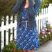 Madewell Dresses | Blue Ikat Chevron Silk Twist Back Dress | Color: Black/Blue | Size: Various