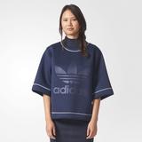 Adidas Tops | Adidas Originals 3/4 Reversible Sweatshirt | Color: Blue/Pink | Size: S