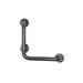 CSI Bathware L-Shaped Vertical Angle Bathroom Safety Grab Bar Metal in Black | 3 H x 1.25 D in | Wayfair BAR-VR16-TW-125-MB