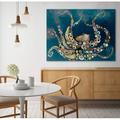 Beachcrest Home™ Octopus in the Deep Sea by Eli Halpin - Wrapped Canvas Print Canvas in Blue | 24 H x 30 W x 1.5 D in | Wayfair