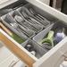 Rebrilliant Ola 2" H x 10.25" W x 13.5" H Multi-Purpose Drawer Organizer Plastic in Gray | 2 H x 10.25 W x 13.5 D in | Wayfair