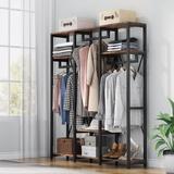 17 Stories 59.05" W Free-Standing Closet Organizer Metal | 72.04 H x 59.05 W x 18.3 D in | Wayfair 018F6021F50C44BDB4AD3CCE924207D2