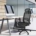 Inbox Zero Office Ergonomic Mesh Task Chair Upholstered/Mesh in Black/Brown | 49 H x 27 W x 27 D in | Wayfair D459C771C94C43CAA8D86BE3570BB634