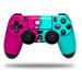 Skin Wrap for Sony PS4 Dualshock Controller Ripped Colors Hot Pink Neon Teal (CONTROLLER NOT INCLUDED)