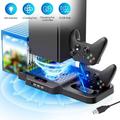 Vertical Stand Fit for Xbox Series X/S with 2 Cooling Fans EEEkit Dual Controller Fast Charging Dock Station Fit for Xbox Series S/X with 3 USB Ports 11 Game Disc Slots