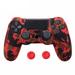 For PS4 Slim Pro Controller Skin Grip Cover Case Protective Silicone Gamepad Housing Shell + 2 Joystick Cap