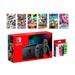 2019 New Nintendo Switch Gray Joy-Con Console Multiplayer Party Game Bundle + Neon Pink/Green Joy-Con Super Mario Party Mario Kart 8 Deluxe 1-2 Switch Arms Overcooked 2 Kirby Star Allies