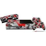 Sexy Girl Silhouette Camo Red - Skin Bundle Decal Style Skin fits XBOX One Console Original Kinect and 2 Controllers (XBOX SYSTEM NOT INCLUDED)