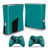 MightySkins XBOX360S-Solid Teal Skin Decal Wrap for Xbox 360 S Slim Plus 2 Controllers - Solid Teal