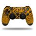 Skin for Sony PS4 Dualshock Controller PlayStation 4 Original Slim and Pro Folder Doodles Orange (CONTROLLER NOT INCLUDED)