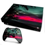 Skins Decal Vinyl Wrap for Xbox One X Console - decal stickers skins cover -Ocean sunset Pink sky