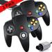 2Pack N64 Gaming Classic Controller Luxmo Retro N64 Wired Gaming Gamepad Controller Joystick for N64 System Home Video Game Consoleï¼ˆBlackï¼‰