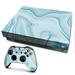 Skins Decal Vinyl Wrap for Xbox One X Console - decal stickers skins cover -Baby Blue Ice Swirl Marble