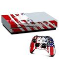 Skins Decal Vinyl Wrap for Xbox One S Console - decal stickers skins cover -U.S.A. Flag Skull Drip